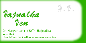 hajnalka ven business card